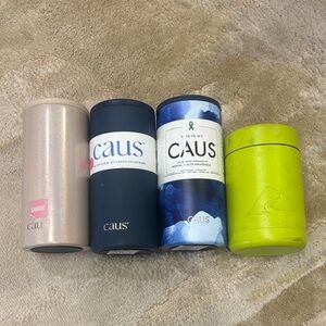 Caus metal Insulated Drinkware Set- hard side koozie